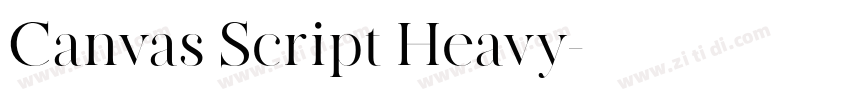 Canvas Script Heavy字体转换